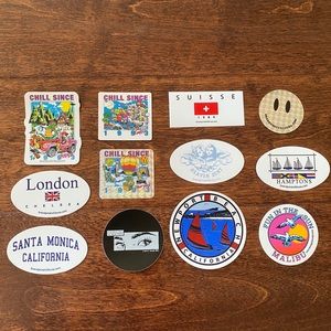 bundle of 12 different Brandy Melville stickers